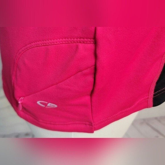 C9 by Champion Women's Pink Black Athletic Tank Top size XL Shelf Bra Zip Pocket - Picture 4 of 8